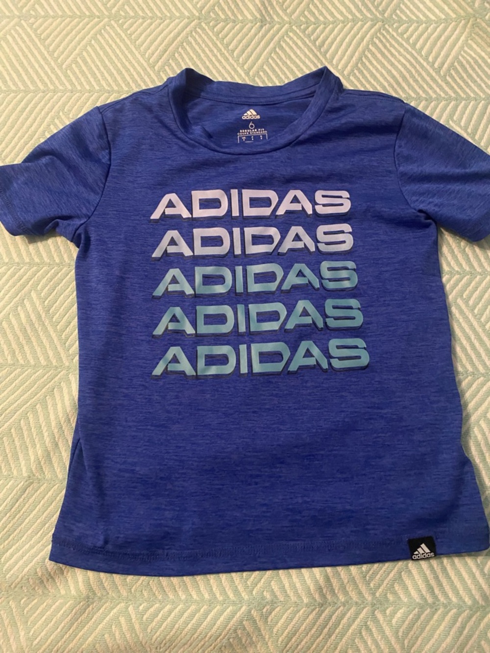 adidas Blue Graphic Logo Short Sleeve Tee